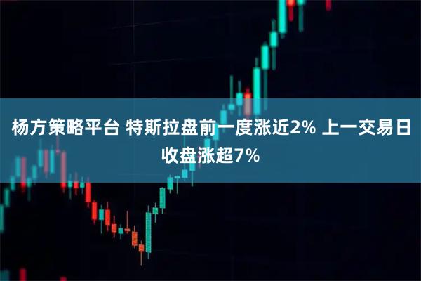 杨方策略平台 特斯拉盘前一度涨近2% 上一交易日收盘涨超7%