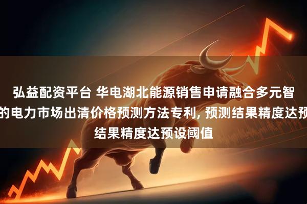 弘益配资平台 华电湖北能源销售申请融合多元智能算法的电力市场出清价格预测方法专利, 预测结果精度达预设阈值