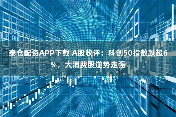 泰仓配资APP下载 A股收评：科创50指数跌超6%，大消费股逆势走强
