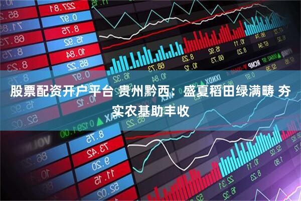 股票配资开户平台 贵州黔西：盛夏稻田绿满畴 夯实农基助丰收